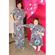 Комплект длинных платьев для мамы и дочки