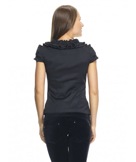 Black blouse "roses"