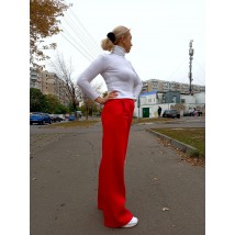 Red palazzo pants