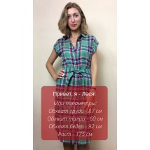 Плаття-сорочка зі штапелю в карту РП110
