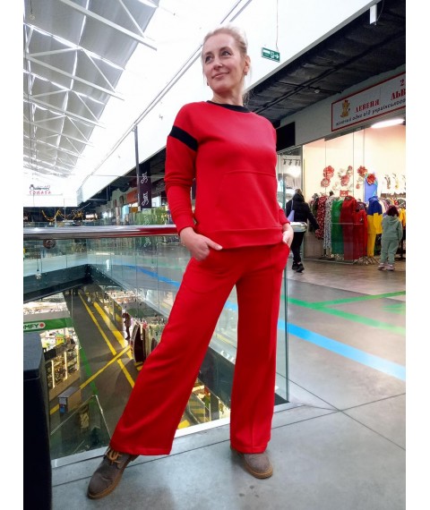 Red palazzo pants