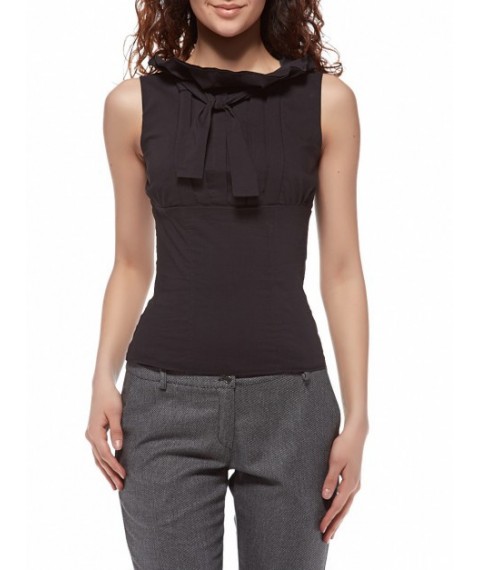 Black blouse with mesh back