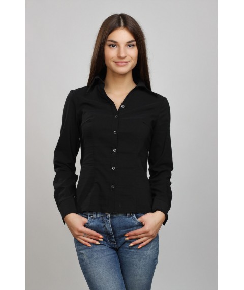 Women's black shirt, classic P60