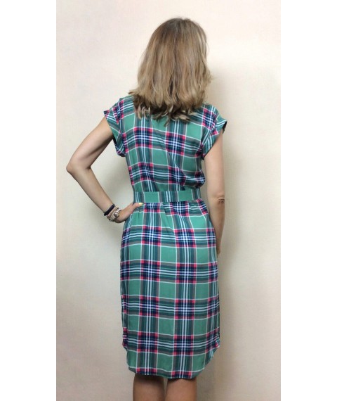 Shirt dress made of staples in a checkered pattern RP110