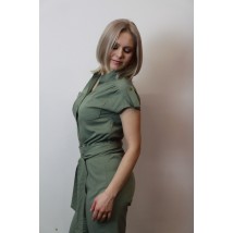 Comfortable khaki staple jumpsuit