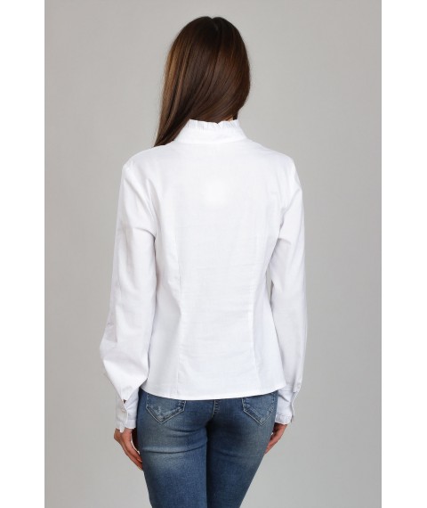Blouse with stand-up collar P76