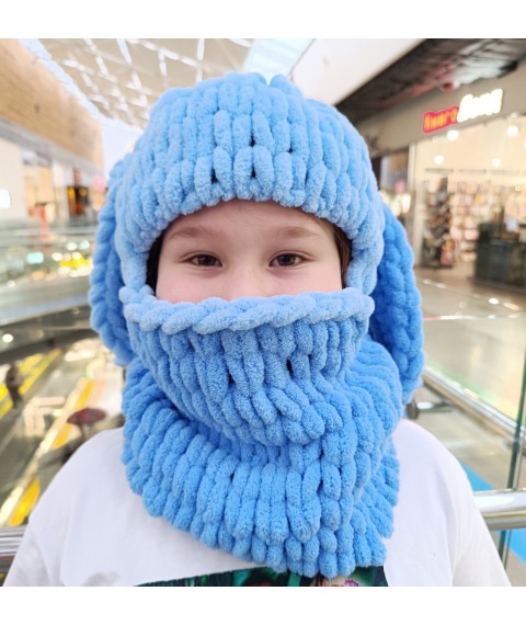 Two-tone blue balaclava