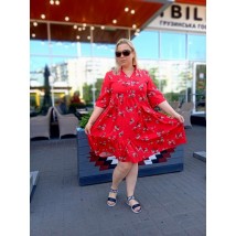 Bright dress for curvy figures