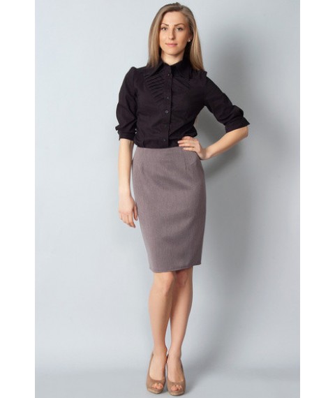 Women's straight gray skirt J73