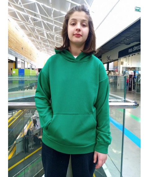 Green loop hoodie