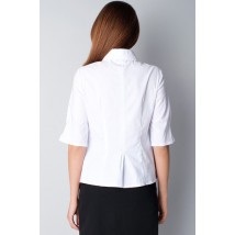 White women's blouse with sleeves to the elbow P40