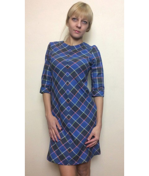 Women's checkered office dress P224