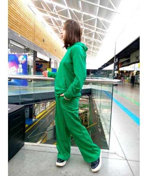 Green women's set - palazzo and hoodie