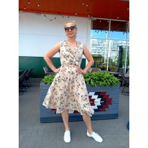 Midi dress with ruffle