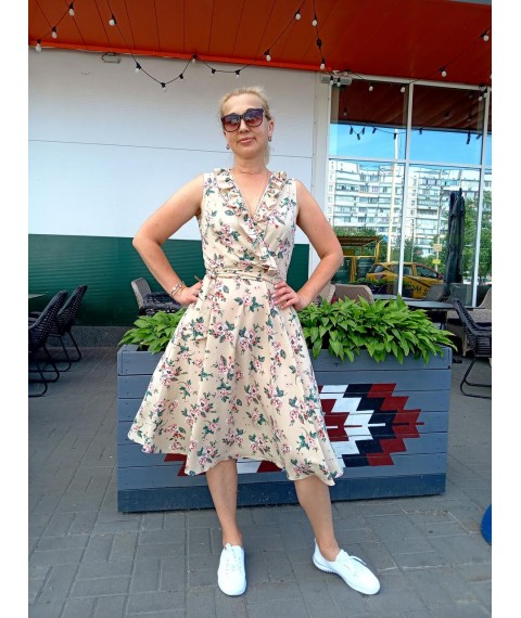 Midi dress with ruffle Midi dress with ruffle