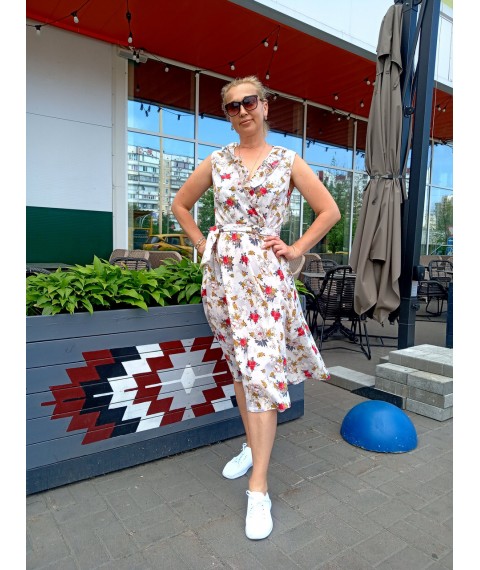 Midi dress with ruffle