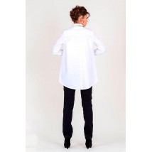 Белая свободная блуза с отделкой