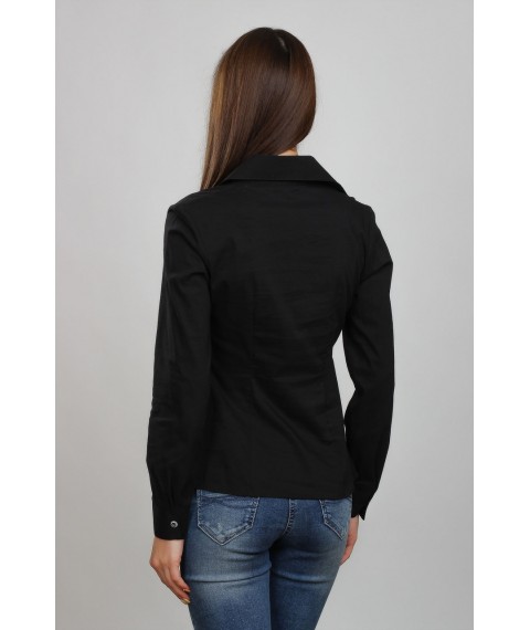 Black shirt with ruffle