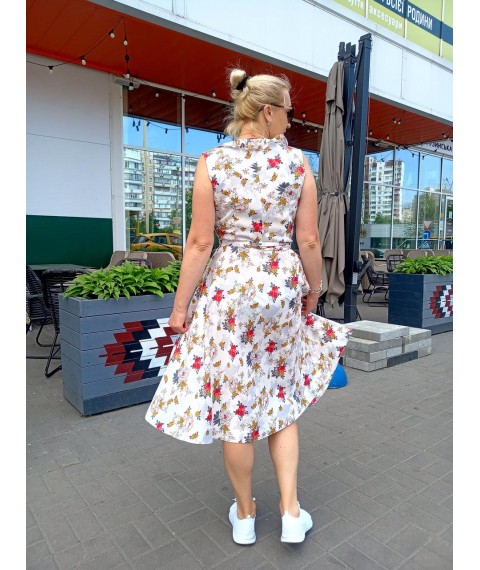 Midi dress with ruffle