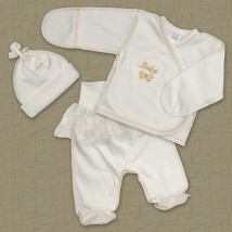 KM BetiS &quot;Vavu&quot; Girl Baby's undershirt, sliders, hat Milk Velor 27076688 Height 56