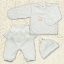 KM BetiS &quot;Vavu&quot; Girl Baby's undershirt, sliders, hat Milk Velor 27076688 Height 56