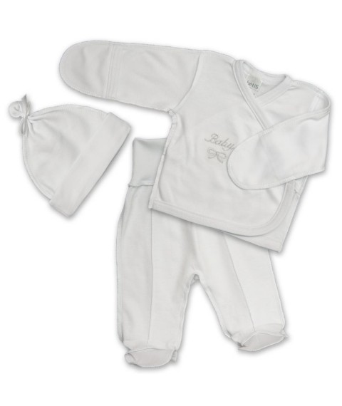 To BetiS &quot;Vavu&quot; Boy Baby's undershirt, sliders, hat White Interlock 27076691 Height 62