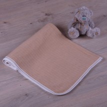 Blanket BetiS "Strip" Coffee Knitting, cooler 27077929 80 * 100 cm