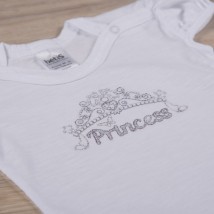 Body BetiS "Princess" k.r. with embroidery White / silver Flam cooler 27078554 Height 68-44