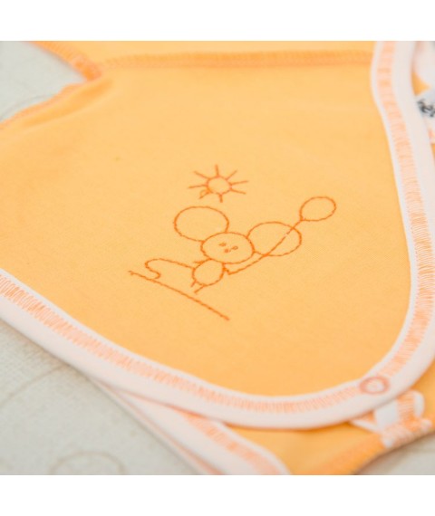 Babyhemd BetiS "Target" mit Stickerei Orange Interlock 27080410 Höhe 42