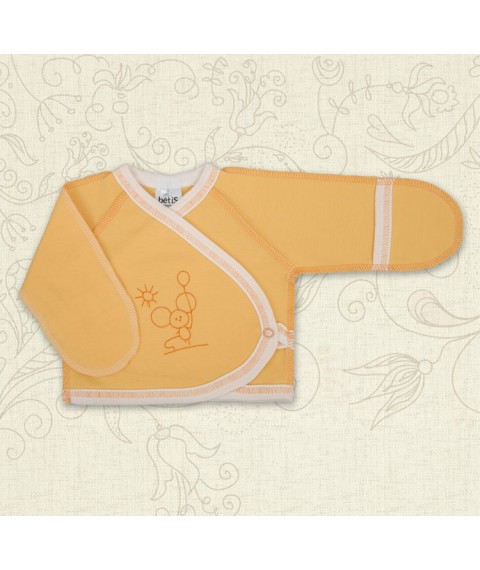 Babyhemd BetiS "Target" mit Stickerei Orange Interlock 27080410 Höhe 42