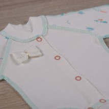 Боді з.р. BetiS "Бантік" Малюнок Молочний/бірюзовий Інтерлок арт.27081291  Зріст 42-30(р)