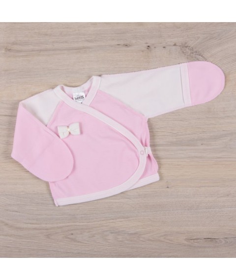 Babyunterhemd BetiS "Bow" Monotone Milk / Pink Interlock 27681236 Größe 32