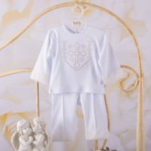 BetiS "Angel" Suit Boy with long sleeve embroidery White Interlock 27681309 Height 86