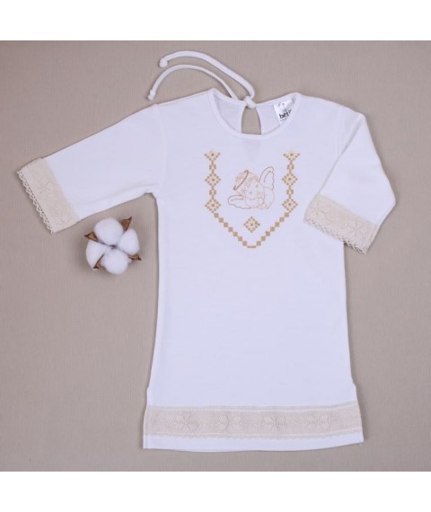 Shirt BetiS "Little Angel" d.r. with embroidery Dairy / gold Interlock 27682353 Height 62