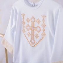 BetiS "Angel" Suit Boy with long sleeve embroidery White / gold Interlock 27682446 Height 68