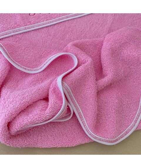 Куточок для купання BetiS "Корона" з вишивкою Рожевий Махра 2 ст. 27682900  80*90 см