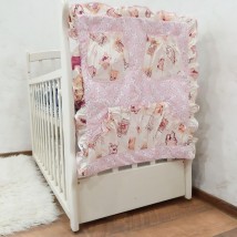 Кишеня "Малюк" до дитячого ліжка. Квіти Рожевий Міткаль 27682914  60*70 см