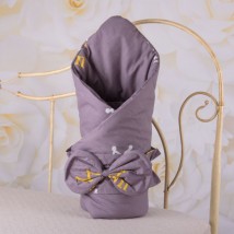 Umschlagdecke BetiS "Crown" Frühling-Herbst mit Gummiband Purple Popeline, synthetischer Winterizer mit Füllstoff. Dichte von 200 g / m2 27683324 85 * 85 cm