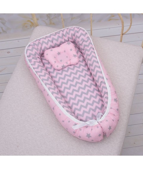 Cocoon BetiS "Zironka-1" Standard with orthopedic mattress and pillow Pink Poplin 27683648 50 * 80 cm