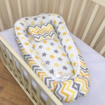 Cocoon for newborns BetiS "Fabulous stars" Standard Yellow Poplin 27686436 50 * 80 cm