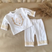 BetiS costume "Little Angel B" Boy Dr. with embroidery Milk / gold Velor 27686853 Height 56