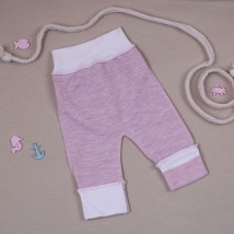 Повзуни-штани Евро BetiS "Меланж" з манжетом Рожевий Футер 2-х нитка 27688183  Зріст 34