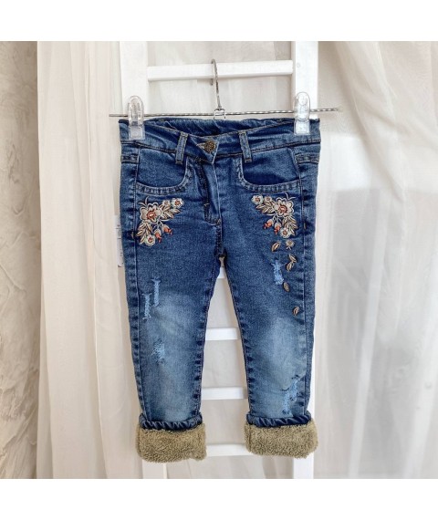 Jeans with fringe Model 5132 Blue Jeans 27689497 Overdo Turkey Height 122