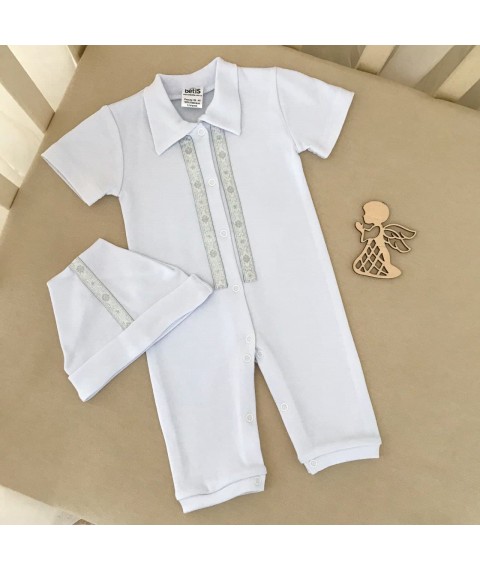 Men BetiS "Timothy" short sleeve with a hat White Interlock 27071130 Height 68