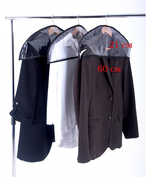 Set of capes-covers for clothes 3 pcs (black)