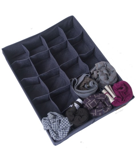 Коробочка для трусиків 20 комірок ORGANIZE (джинс)