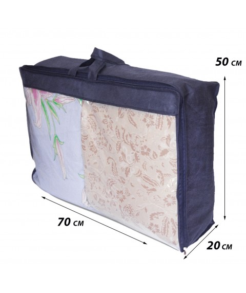 Упаковка для ковдри та подушки L (синій)