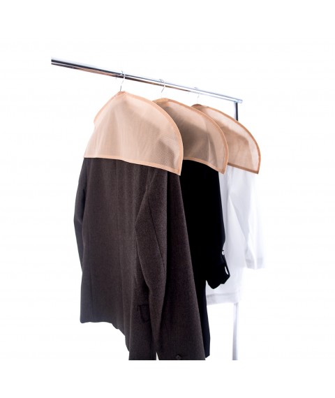 Set of capes-covers for clothes 3 pcs (beige)