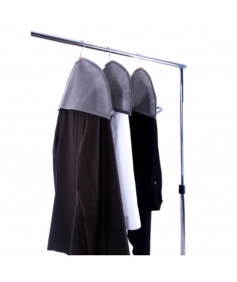 Комплект накидок-чехлов для одежды 3 шт (серый)