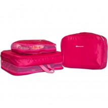 Set of 5 pcs bags travel organizers ORGANIZE (pink)